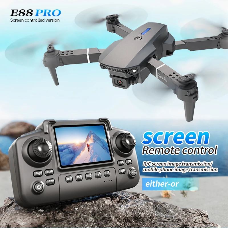 Kids Toys Helicopter - Professional E88 PRO Drone with Screen