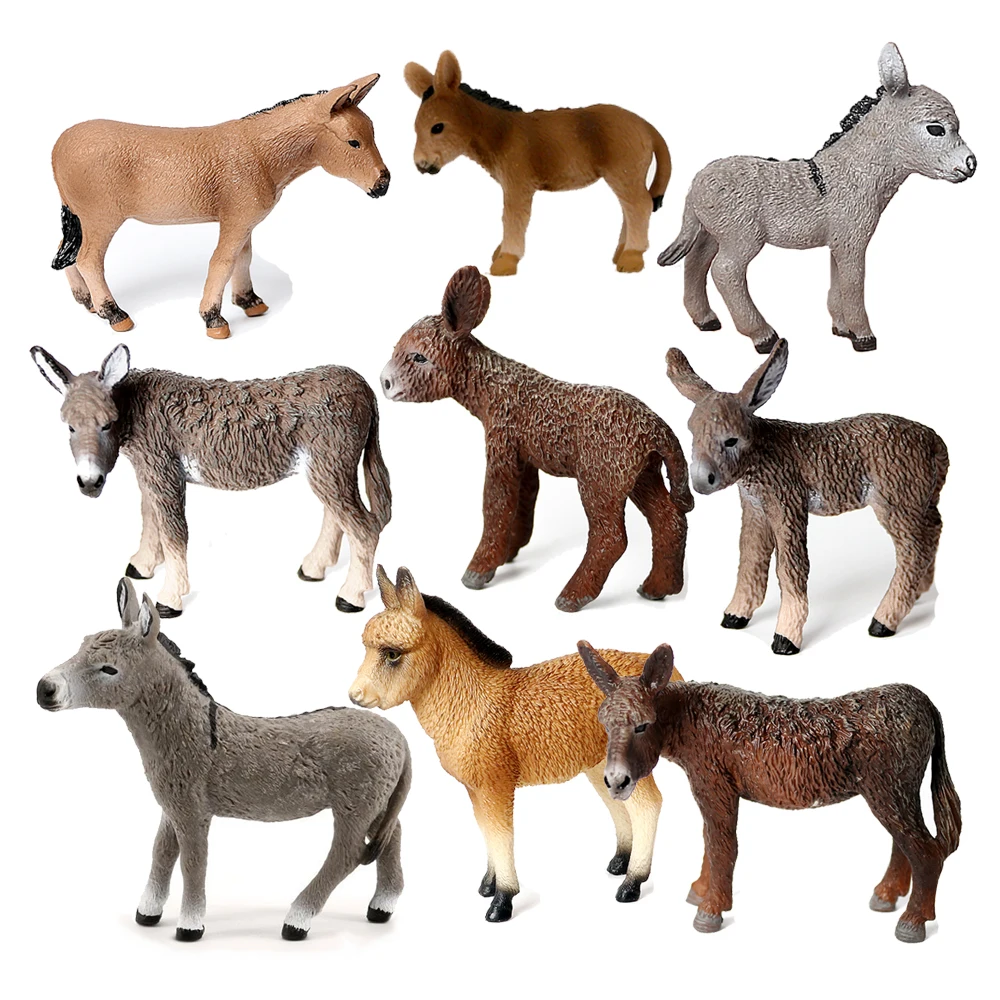 Kids Toys Xmas - Donkey Model Toy Animals Figures Farm