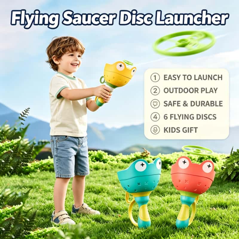 Kids Toys Usa - Flying Saucer Disc Launcher Kids Flying