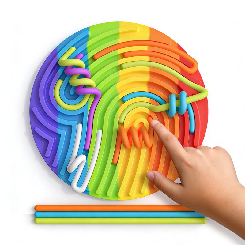 Kids Quiet Toys - Sensory Activity Board Silicone Fidget Toy