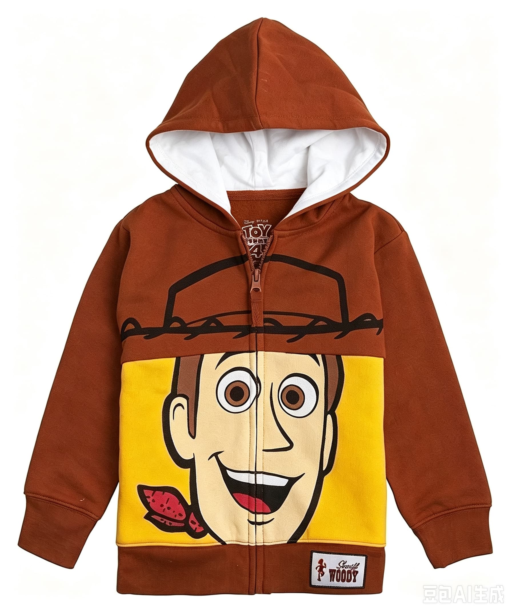 Kids Zip Toys - Kids Toy‑Story Woody Zip‑Up Hoodie Cartoon