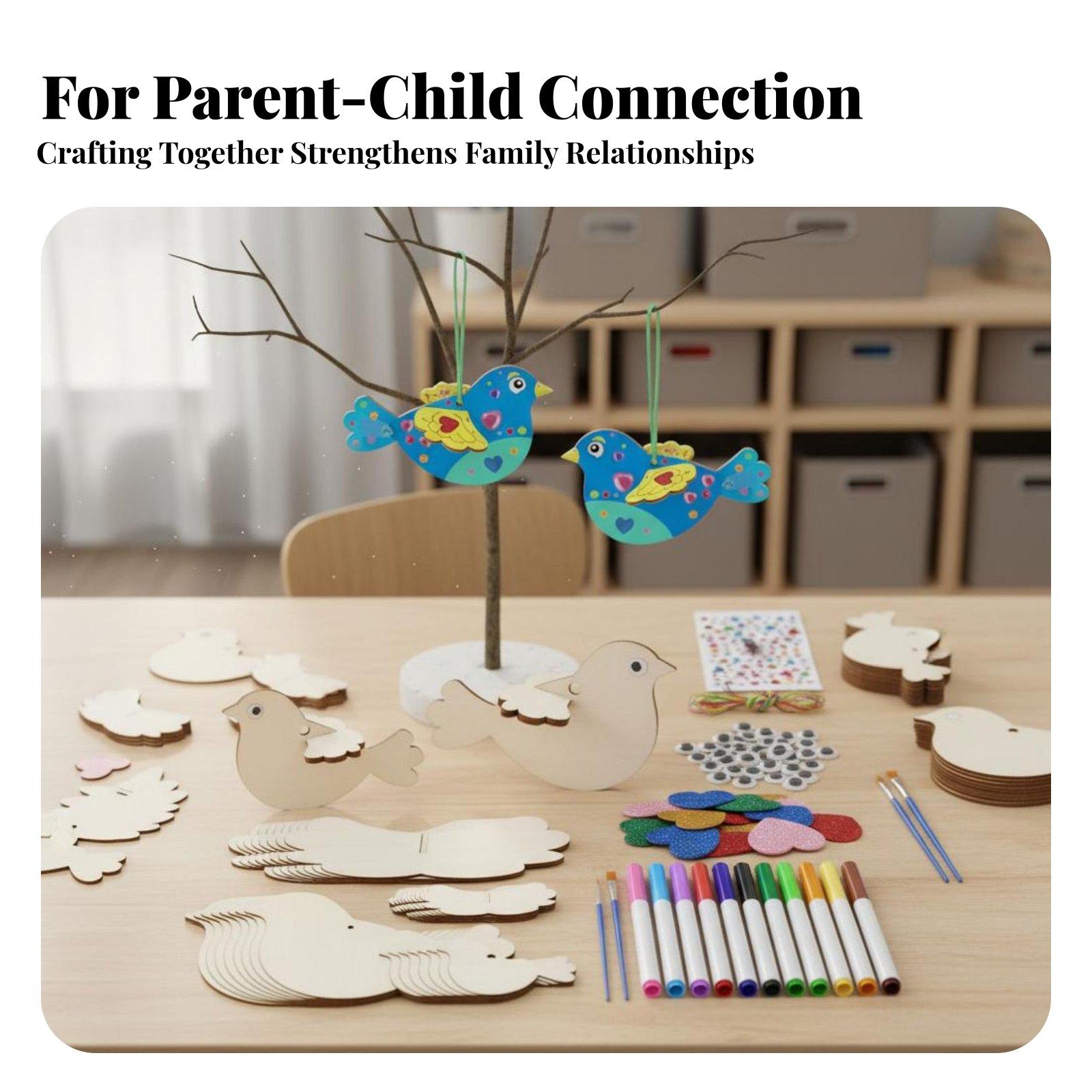 DIY Wooden Bird Ornament Craft - Wooden Puzzle Kids recension och pris