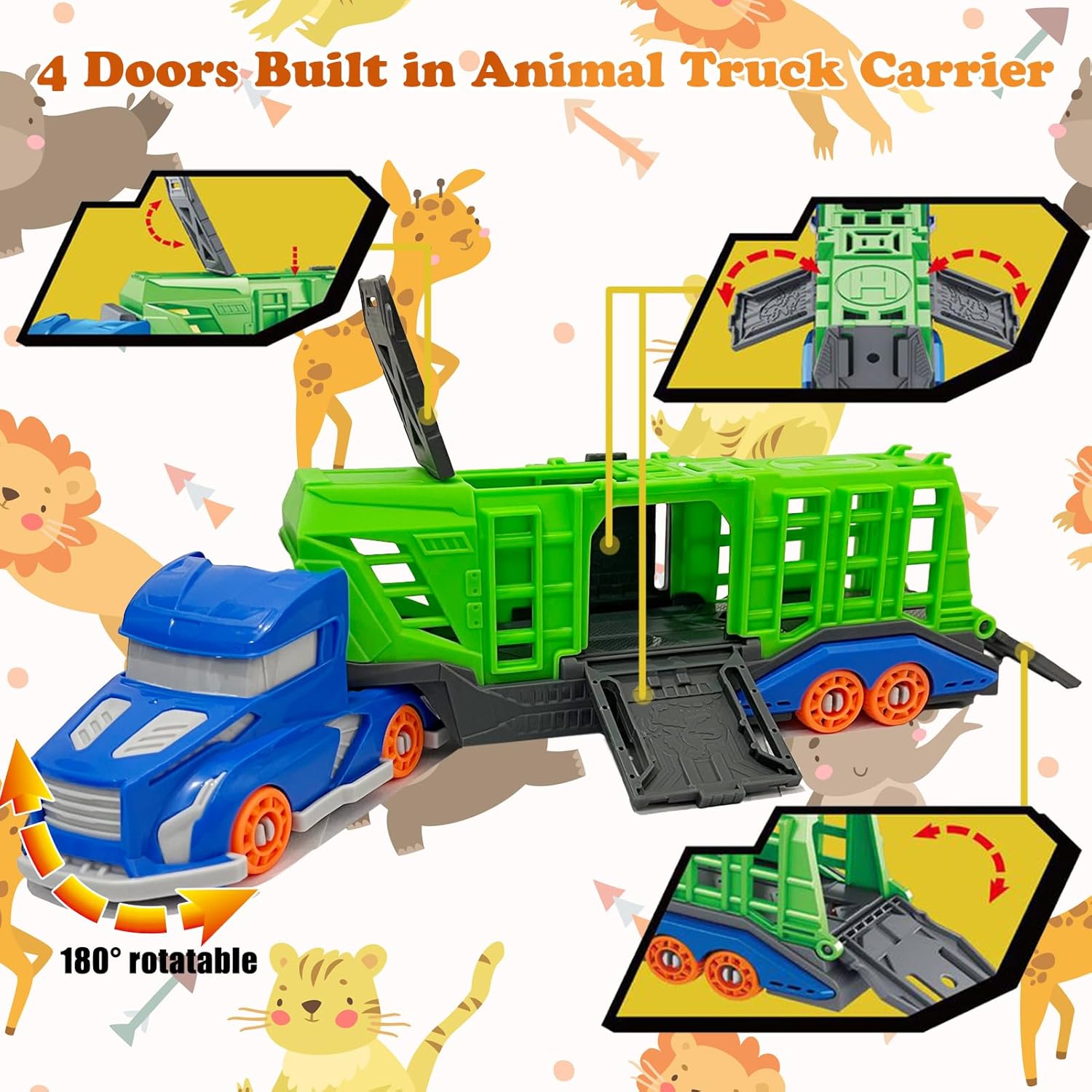 Dinosaur Animal Transport Vehi - Kids Toys Xmas recension och pris