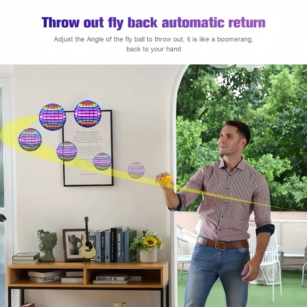 Flying Orb Boomerang Ball LED  - Kids Toys Helicopter recension och pris
