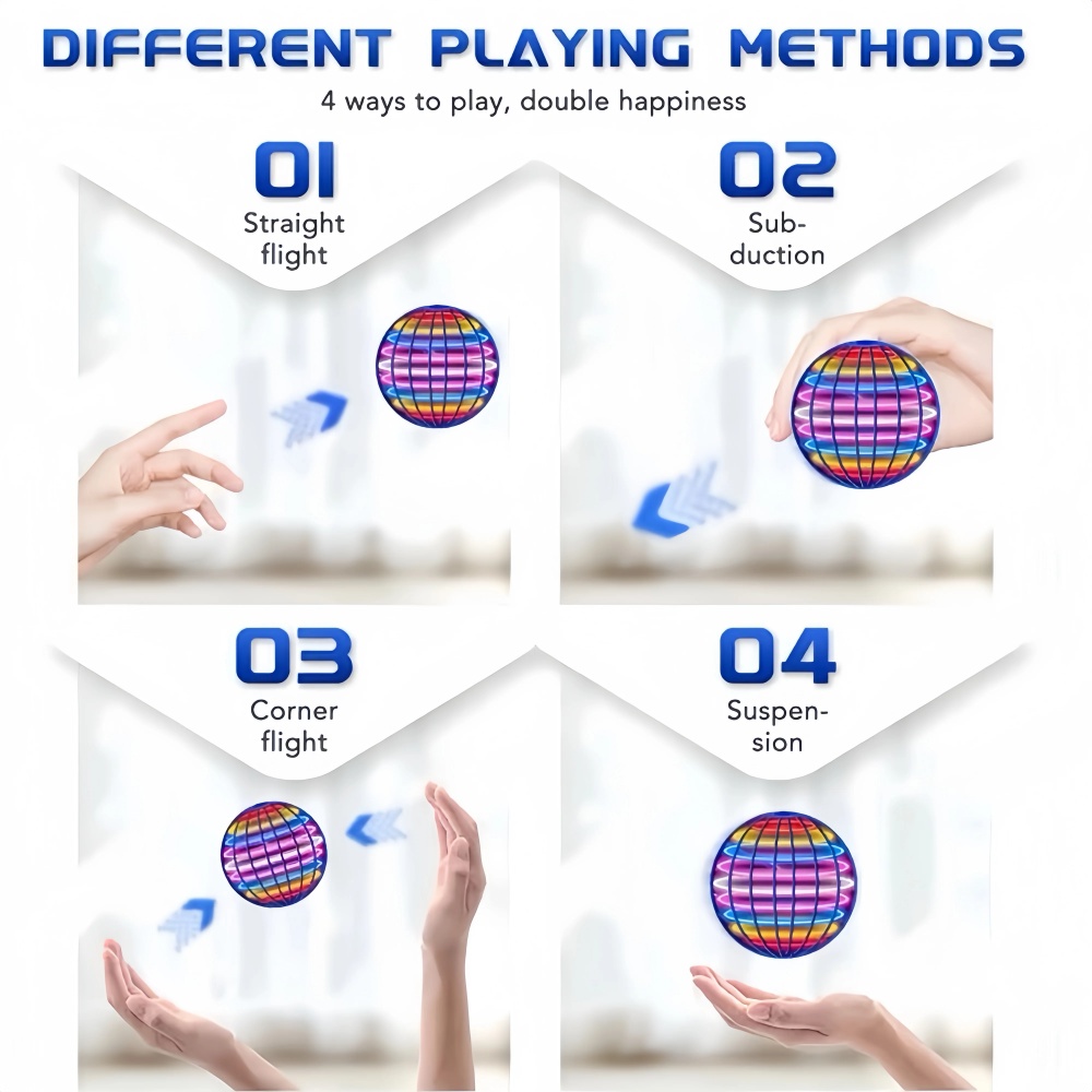 Flying Orb Boomerang Ball LED  - Kids Toys Helicopter recension och pris