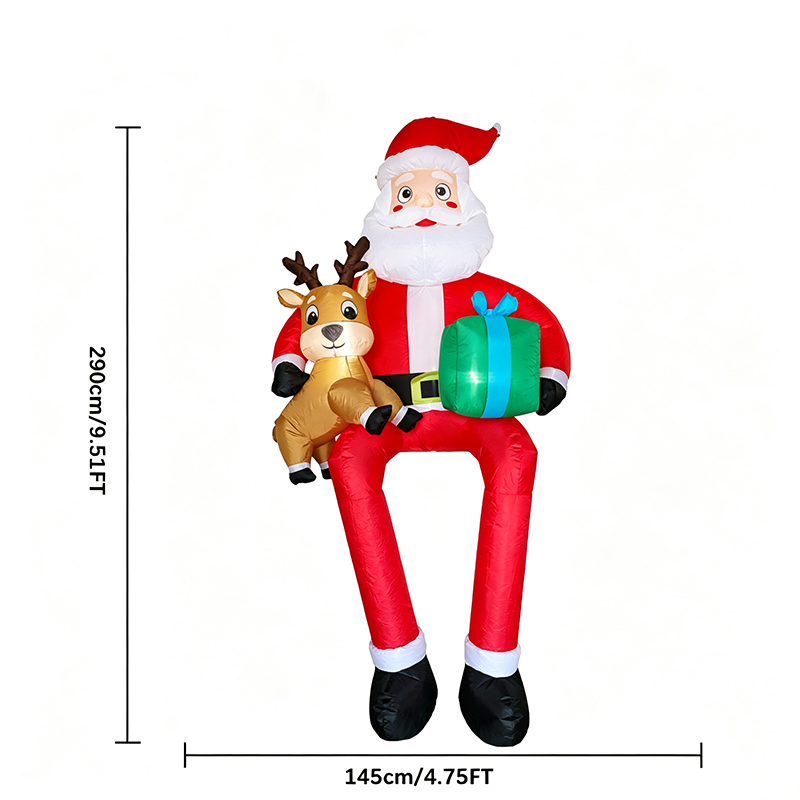 9.5ft Sitting Santa Claus Xmas - Kids Toys Xmas recension och pris
