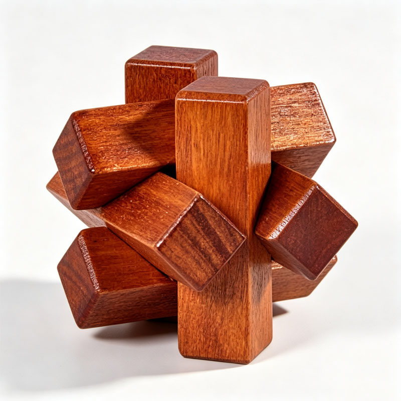 Wooden Knot Puzzle IQ Logic Tr - Wooden Puzzle Kids recension och pris