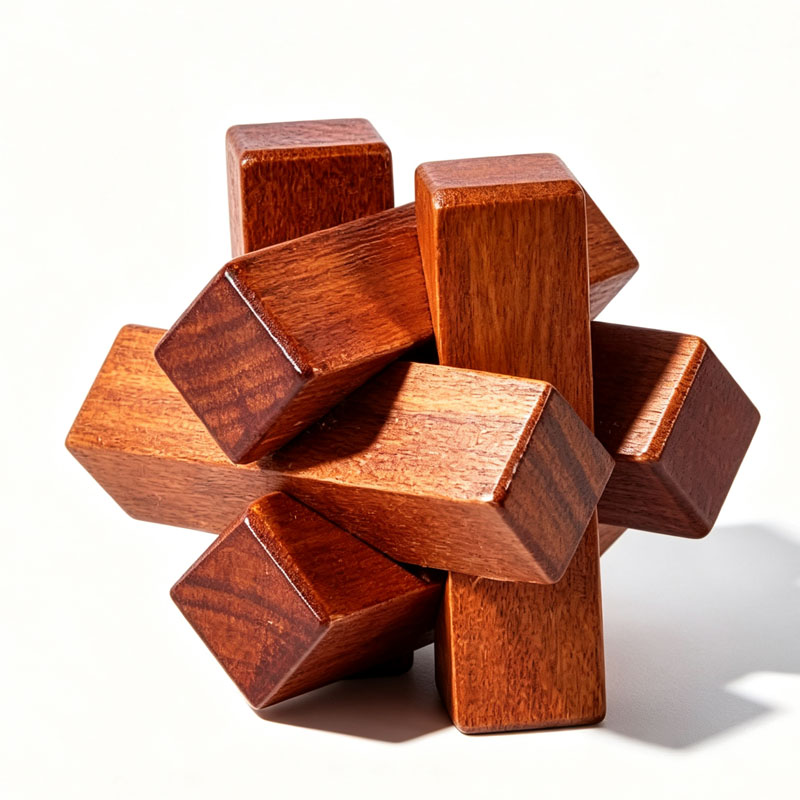 Wooden Knot Puzzle IQ Logic Tr - Wooden Puzzle Kids recension och pris