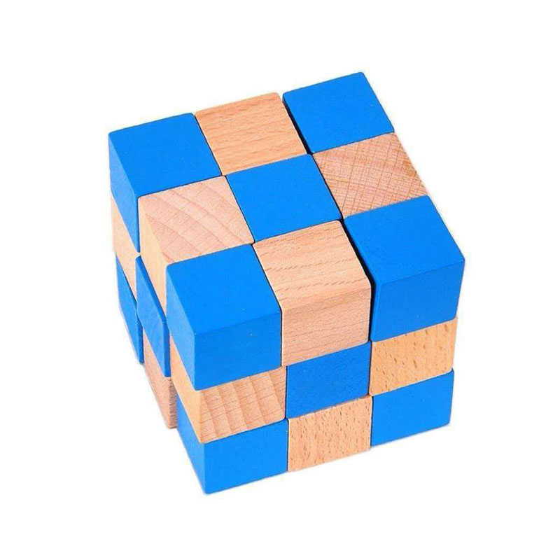 Square Snake Cube Wooden Brain - Wooden Puzzle Kids recension och pris