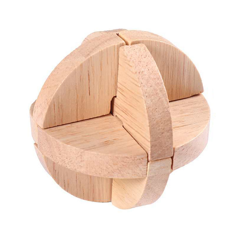 Classic Lu Ban ball Wooden Bra - Wooden Puzzle Kids recension och pris