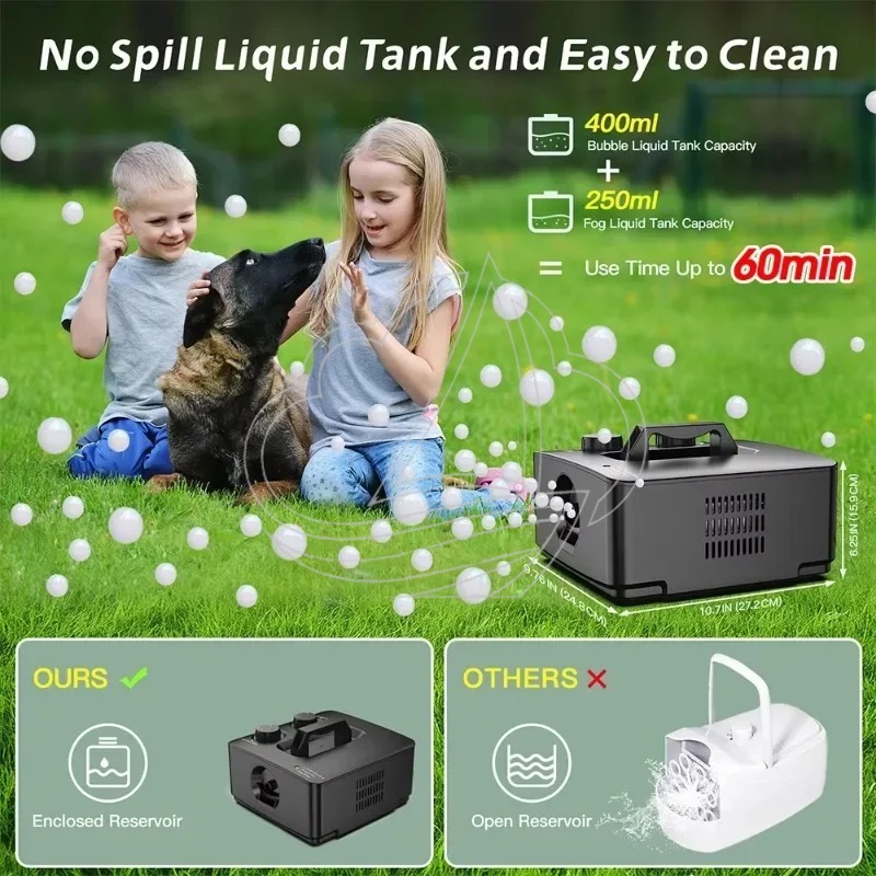 2-in-1 Smoke Bubble Machine Po - Bubble Machine Outdoor recension och pris