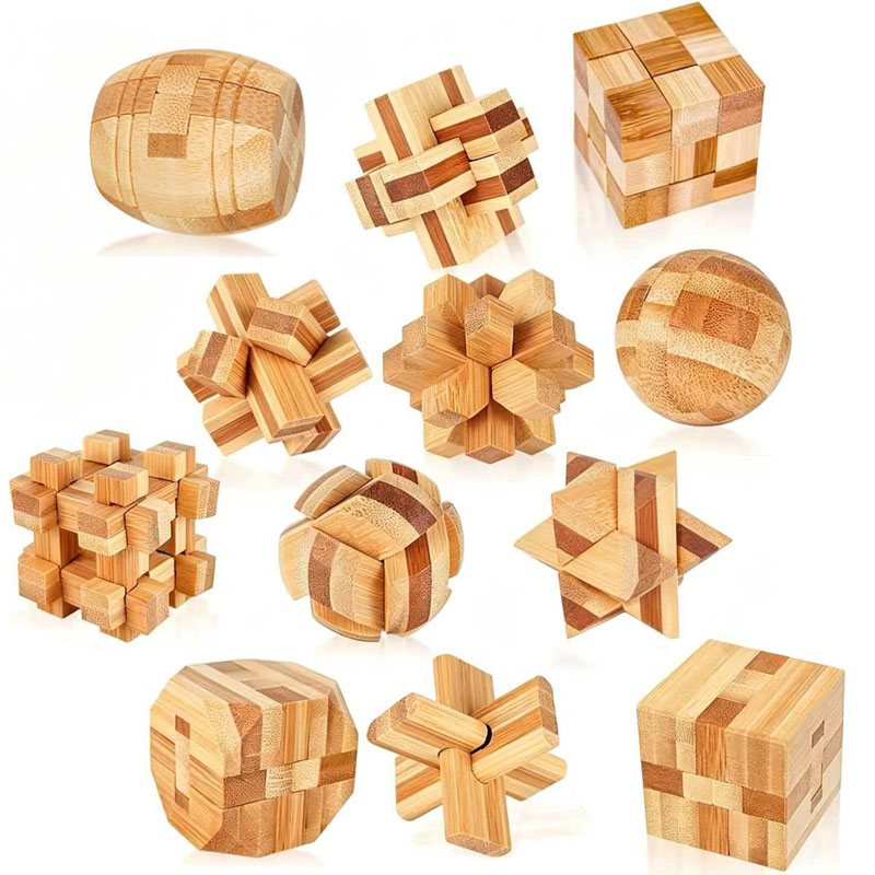 NEW 4.5CM Lu Ban Lock Puzzle B - Wooden Puzzle Kids recension och pris