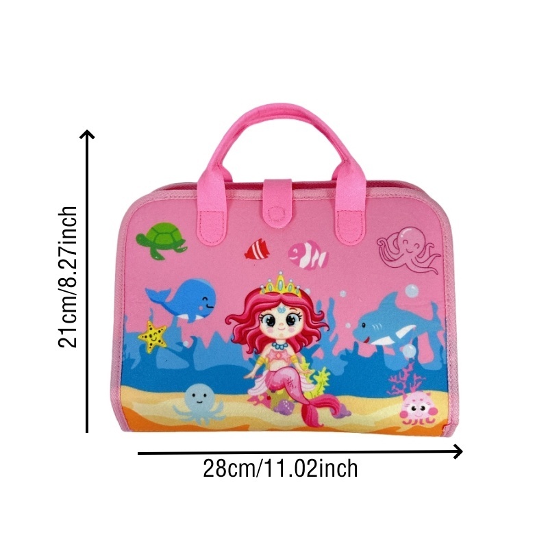 Pink Mermaid Ocean Felt Quiet  - Kids Zip Toys recension och pris