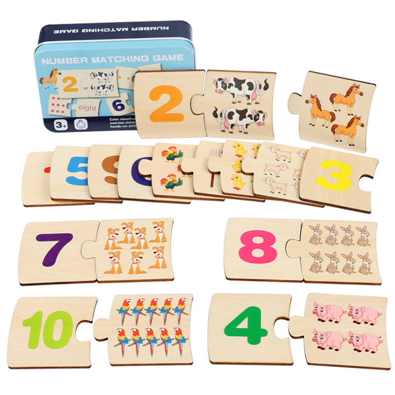 Children Iron Box Number Enlig - Wooden Puzzle Kids recension och pris