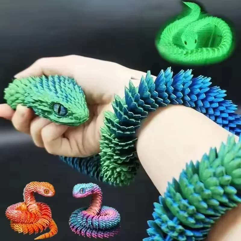 3D Printed Snake Movable Joint - Kids Toys Xmas recension och pris