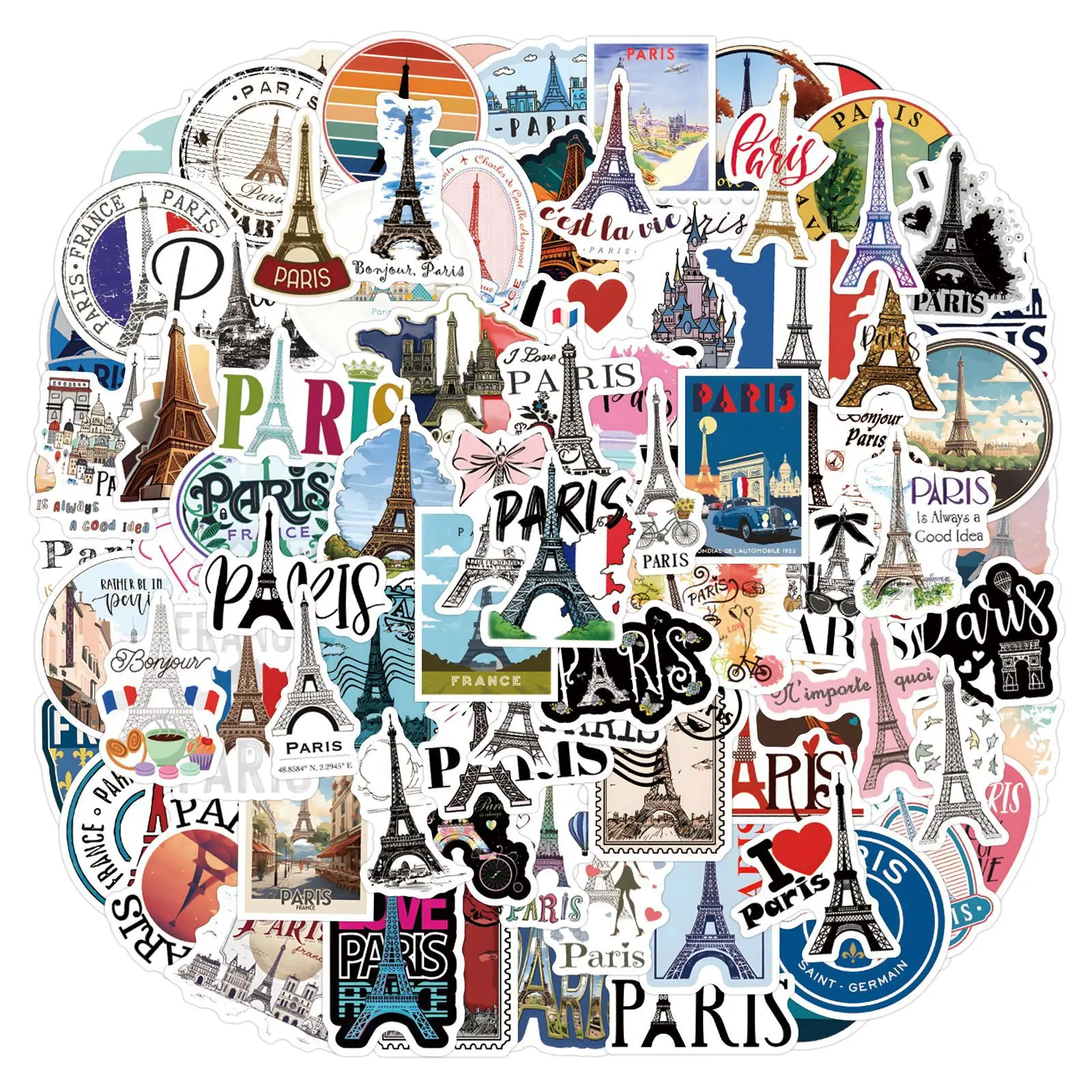 110PCS France Paris Stickers T - Kids Toys Paris recension och pris