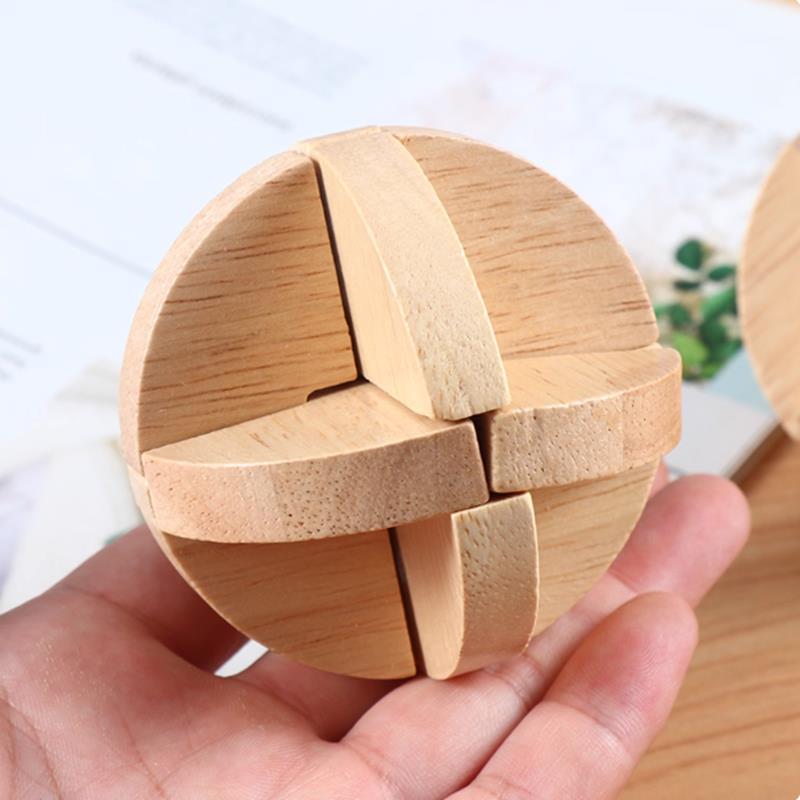 Classic Lu Ban ball Wooden Bra - Wooden Puzzle Kids recension och pris
